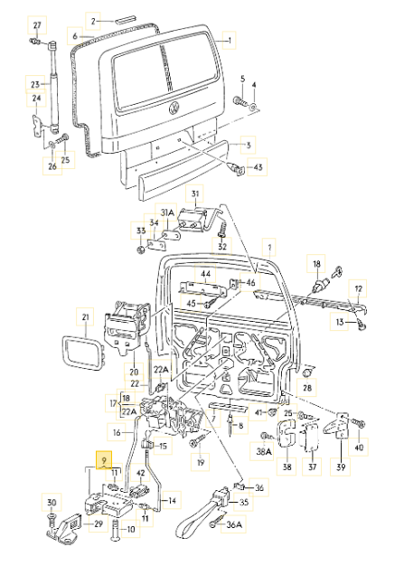 VW ヴァナゴン ユーロバン カラベル T4 純正カーテン レール サイド リア オーナーマッチング車両】T4 EUROVAN WESTFALIA FULL CAMPER