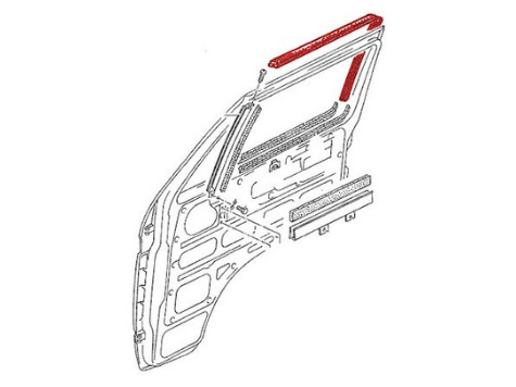 【純正品】 フロントドアガラスチャンネル T3 VANAGON(ヴァナゴン)（80～92年）