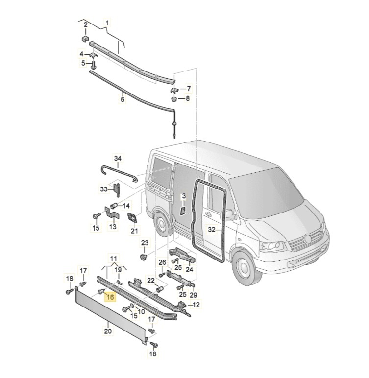【純正品】 クリップ T5/T6/T6.1 （08年～）