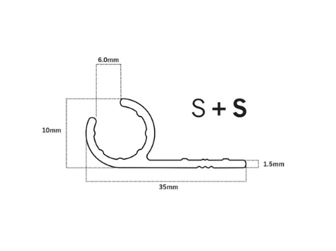 【取寄商品】 S+S UNIVERSAL AWNING RAIL ユニバーサルオーニングレール 「3本1セット」 T5/T6/T6.1 トランスポーター/マルチバン/カラベル等