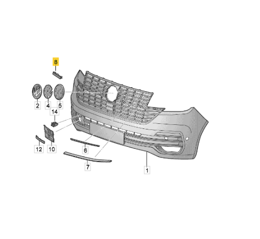 【取寄商品】【純正品】 フロント4MOTION エンブレム T6.1(2020~2024年)