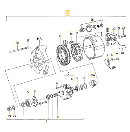 BOSCH オルタネーター 90A 「リビルト品」 T3 VANAGON(ヴァナゴン)（80