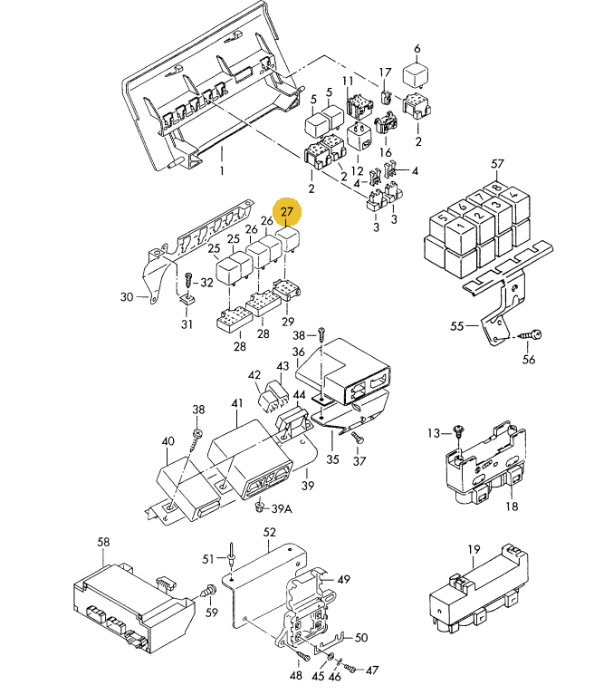 純正品】 電動ファンリレー 「114番」 T4 VANAGON(ヴァナゴン) | VW