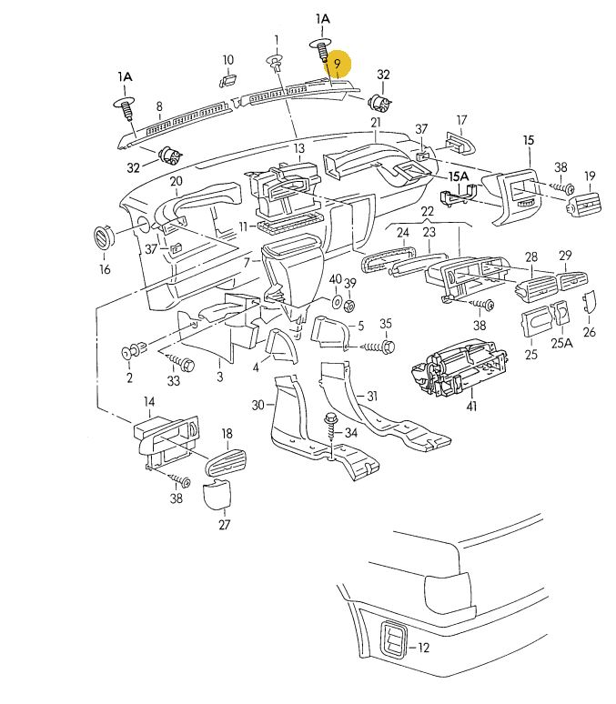 純正品】 フロントワイパーカウルカバー 「左」 （92～99年） | VW