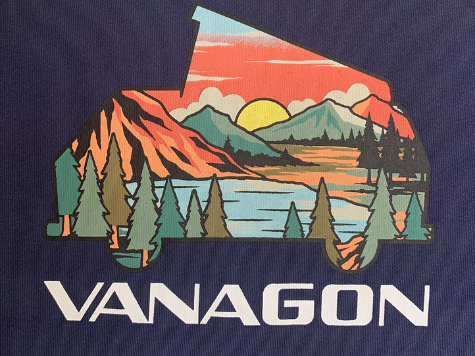T3 VANAGONフロントプリントスウェットシャツ「ネイビー」S～XLサイズ