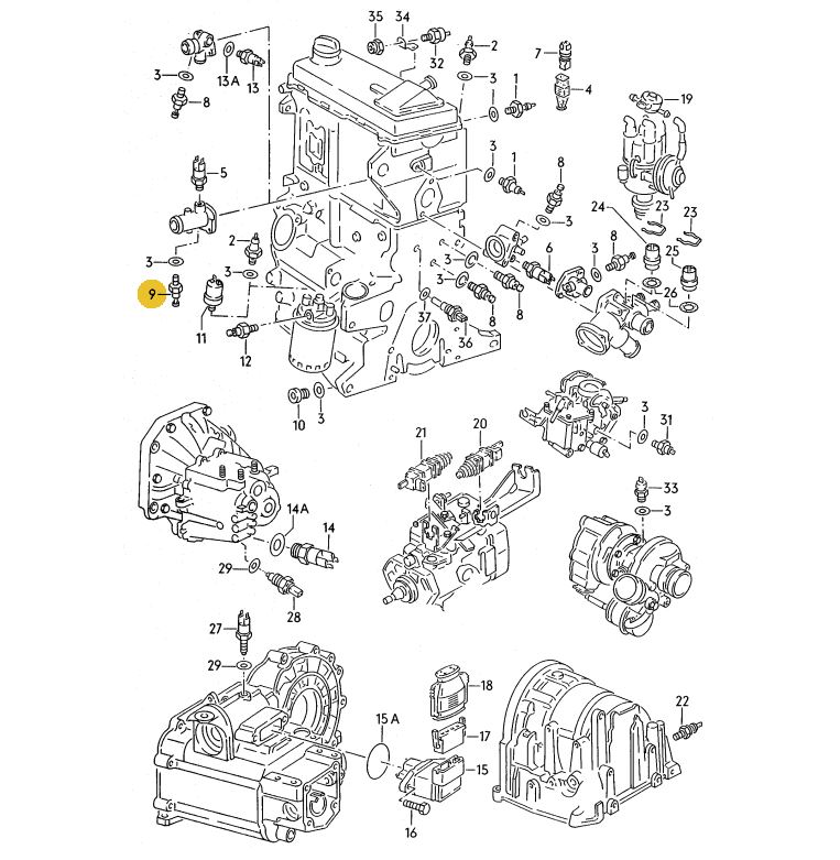 MEYLE 水温センサー Golf GTI （87～91年）