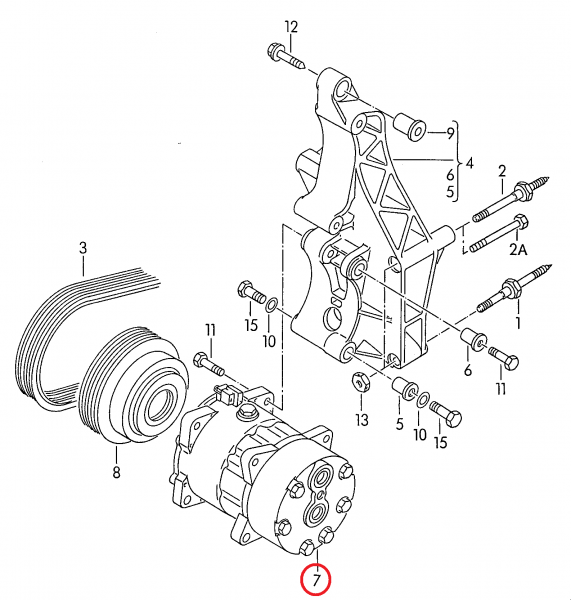 エアコンコンプレッサー 「ACU/AAF」 T4 VANAGON(ヴァナゴン) 95年(70