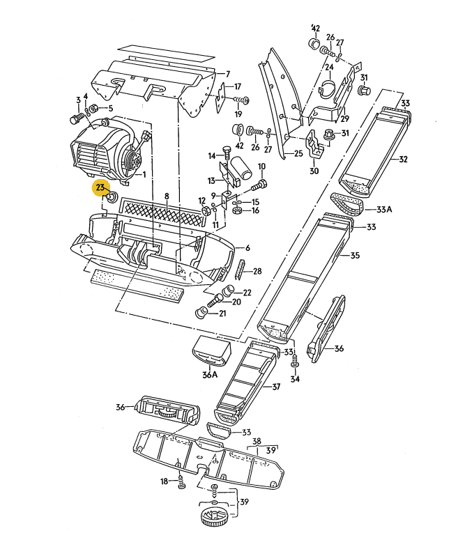 純正品】 エバポレーターカバー クリップ 「ブラック」 T3 VANAGON