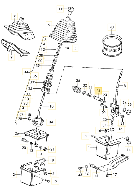 【取寄商品】 【純正品】 リバースロックピン T3 VAANGON(ヴァナゴン)（80～92年）