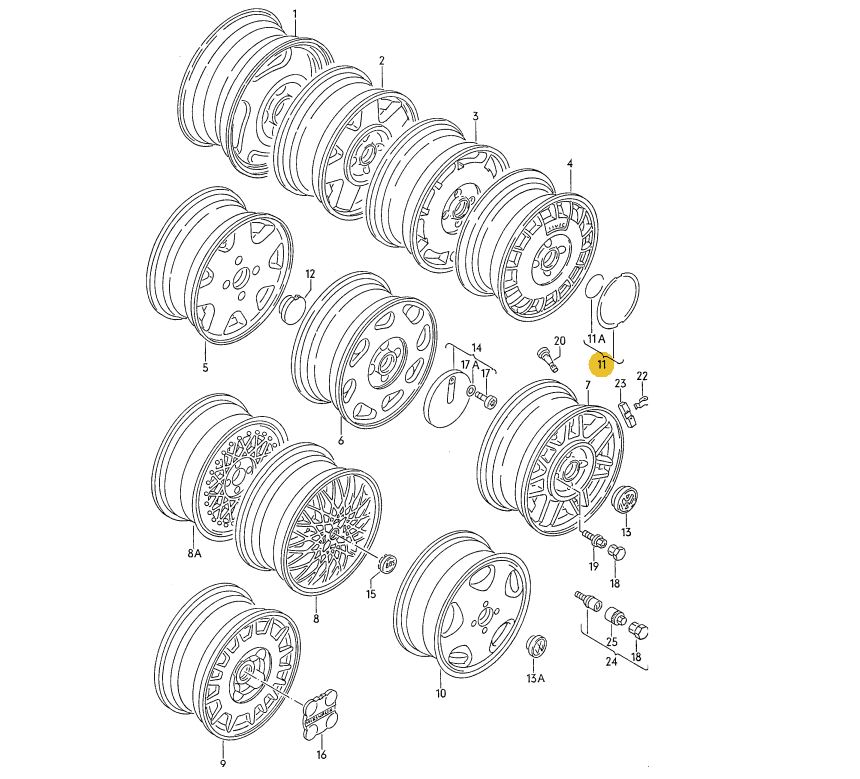 【取寄商品】 【VW Classic】 ホイールセンターキャップ GOLF2 （89～93年）