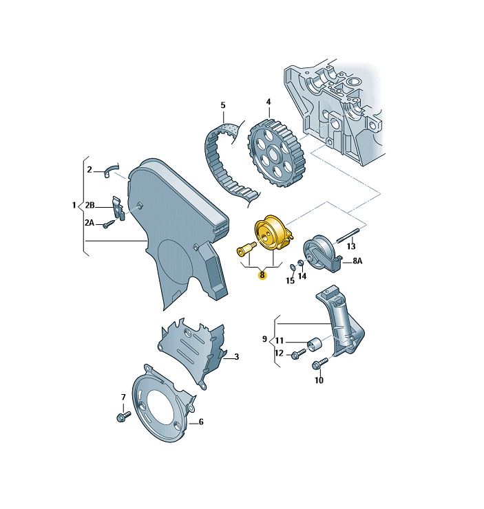 【訳あり】 RUVILLE タイミングベルトテンショナー Golf （98～01年）