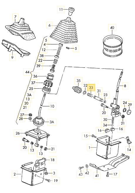 【取寄商品】 【純正品】 シフトレバーピンスプリング T3 VAANGON(ヴァナゴン)（80～92年）