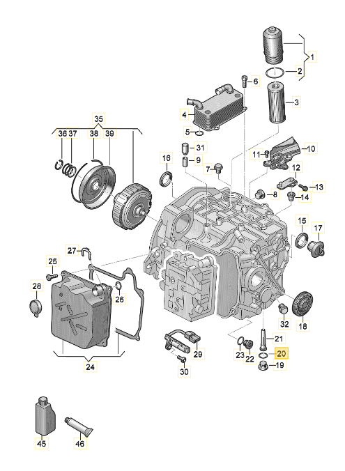DSGオイル交換用オーリング　　T5/T6/T6.1（10年～）