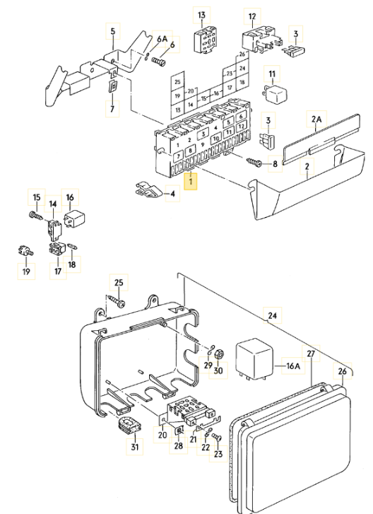セントラルエレクトリクス（ヒューズボックス）T3/ GOLFMk1/Mk2
