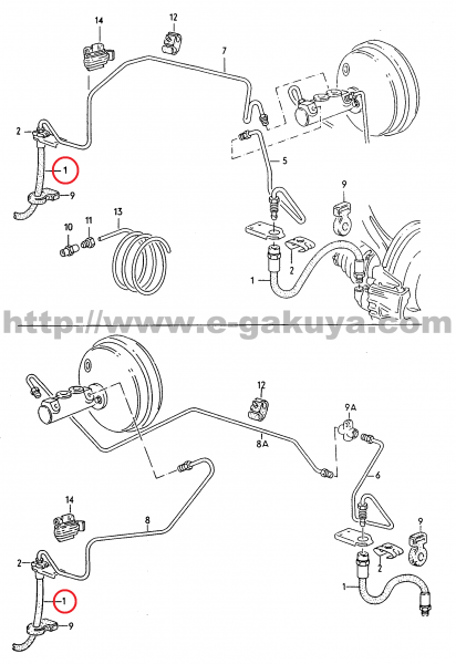 ATE フロントブレーキホース Golf（79～92年）