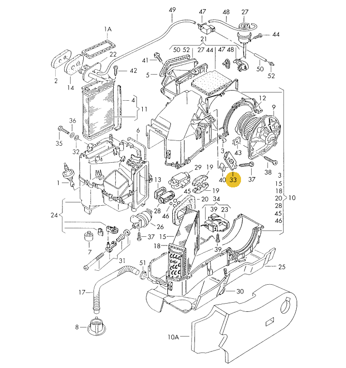 ブロアモーターレジスター マニュアルエアコン車用 T4 VANAGON