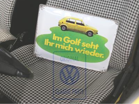 【VW Classic】 VW Parts Center Golf MK1メタルサインボード（中）