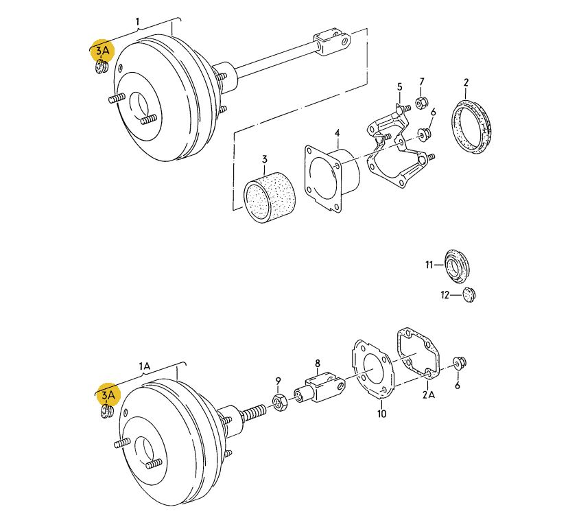 【純正品】 ブレーキブースターグロメット Golf （75～17年）