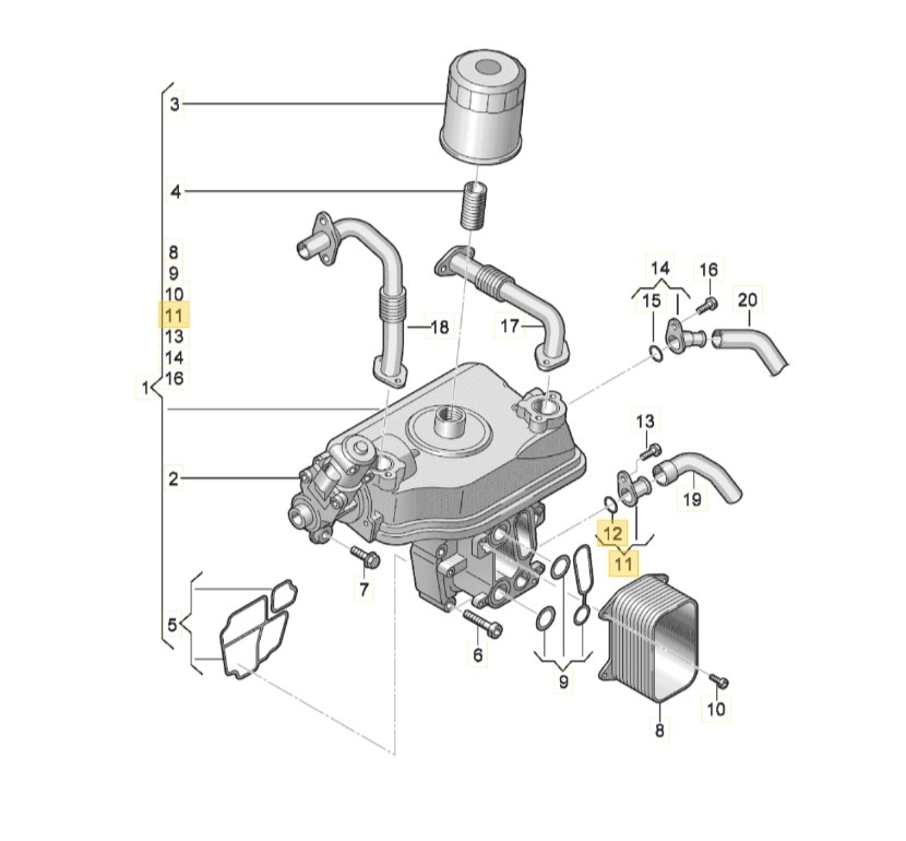 【純正品】 リペアキット ウォーターコネクション用 T5/T6 （10～19年）