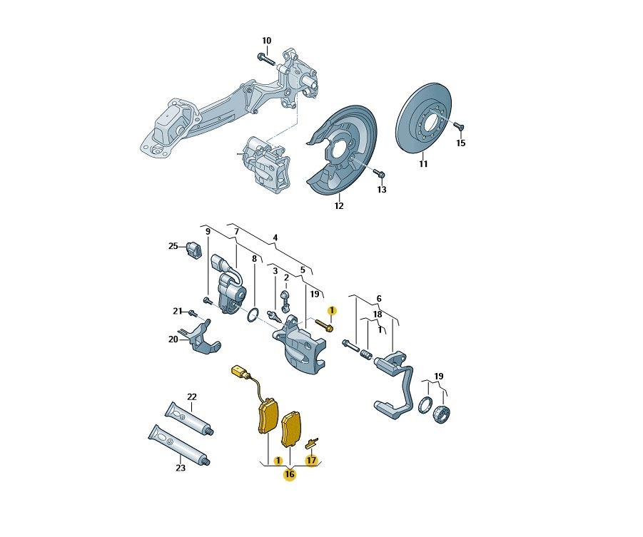 ATE リアブレーキパッド Golf （98～06年）