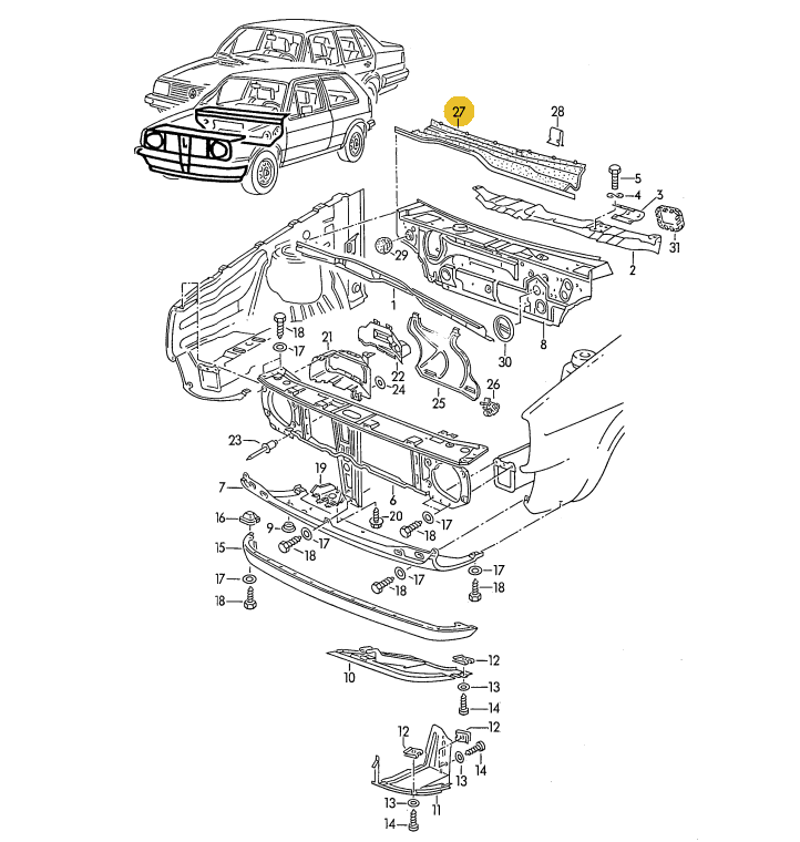 ウォーターデフレクター GOLF2 （84～92年）