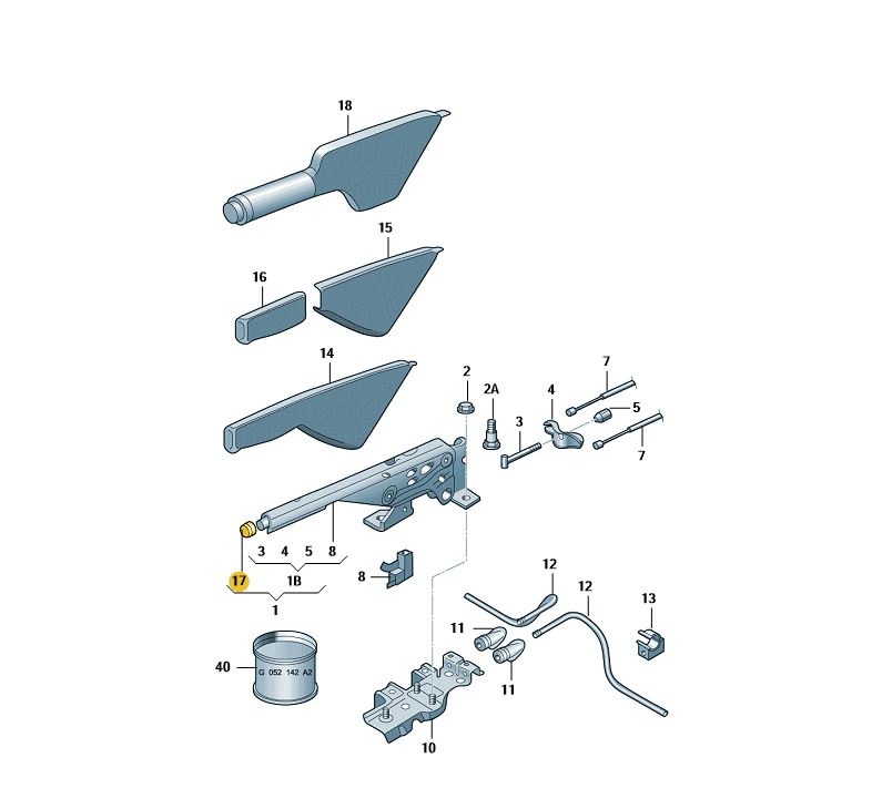 【訳あり】【純正品】 サイドブレーキリリースボタン 「クローム」 Golf (98~06年)