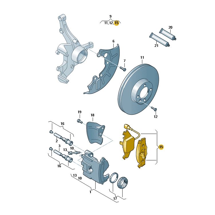 ATE フロントパッド Golf （02～06年）