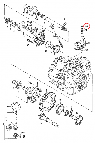 新品未使用　VW ヴァナゴンT4 エンジンオイルクーラー　Oリング付き 純正品】 ATオイルクーラーオーリング 「アッパー」 T4 VANAGON