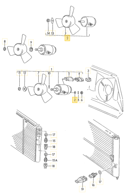 電動ファンモーター T3 VANAGON(ヴァナゴン)（80～92年） | VWパーツ