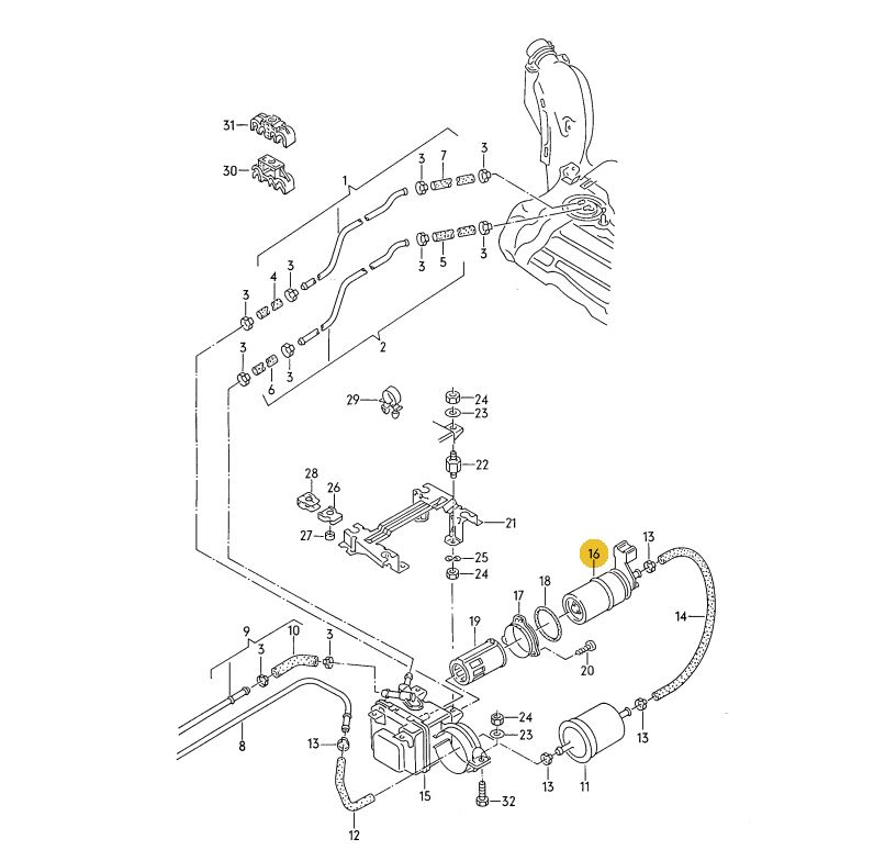 フューエルポンプ 「19RV」 Golf（86～92年）