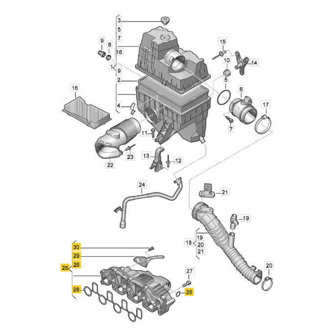 純正品】インテークマニホールド T5/T6(10年～19年) | VWパーツ/VW 
