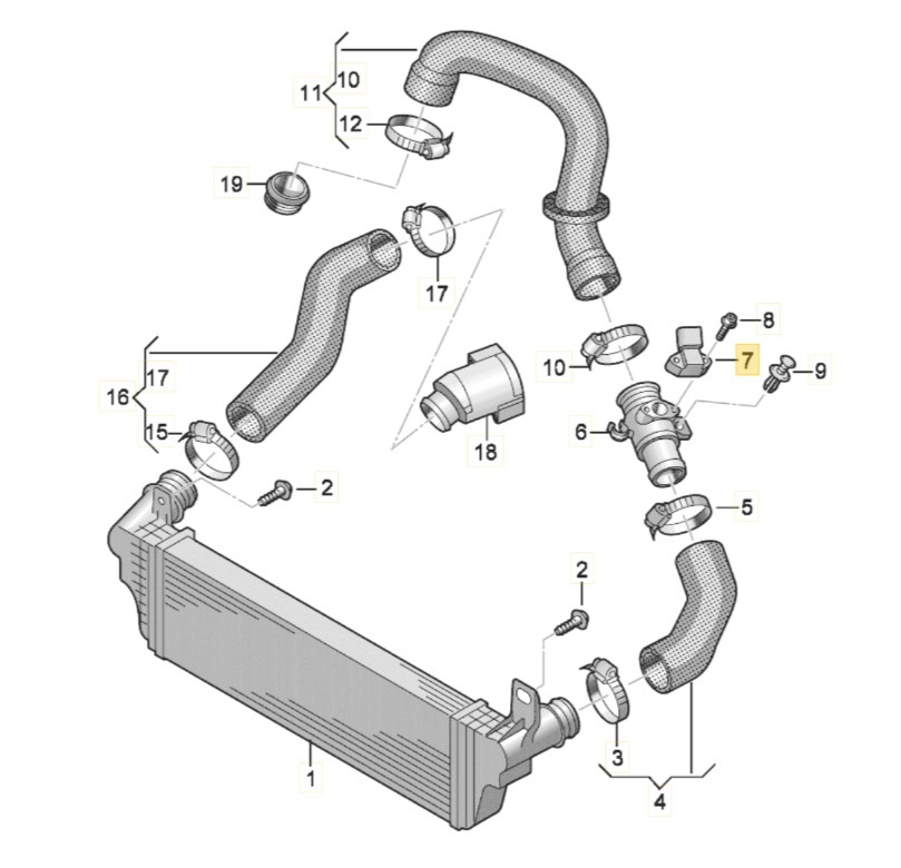 【純正品】 インテークマニホールド エアプレッシャーセンサー T5/T6/T6.1