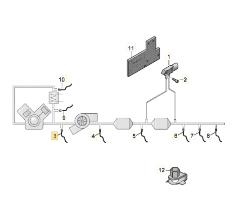 【純正品】 排気温度センサー(ターボ前)　 T5/T6（12～19年）