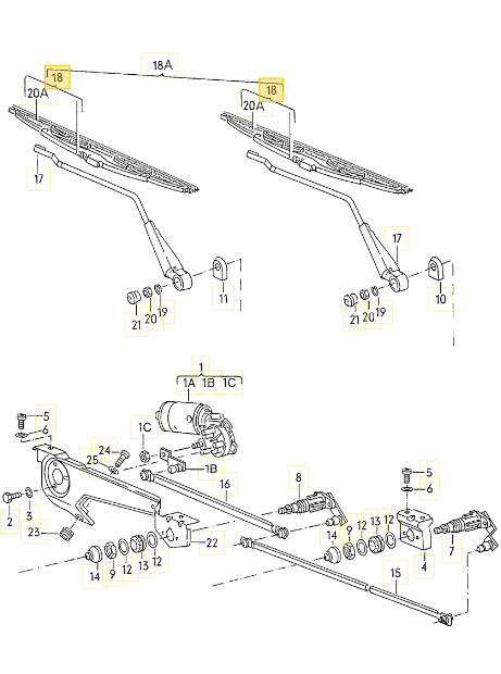 BOSCH フロントワイパーブレード 「1本」(撥水タイプ) T3 VANAGON(ヴァナゴン)