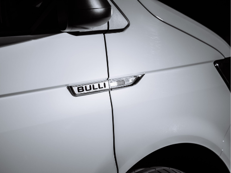 【純正品】 VW BULLI バッジ 「右側」 ハイグロスブラック/マットアルミニウム T6（16～19年）