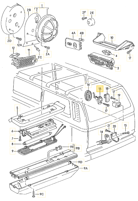 【純正品】 コンタクトスイッチ T3 VANAGON(ヴァナゴン)（68～92年）