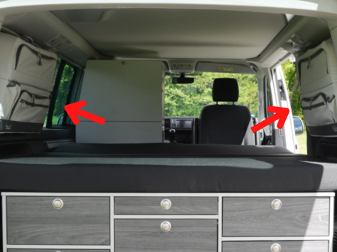 【取寄商品】 VANESSA リアウインドウ ストレージバッグ 「1個売り/ライトグレイ」 T6.1/T6/T5 カラベル カリフォルニアビーチ