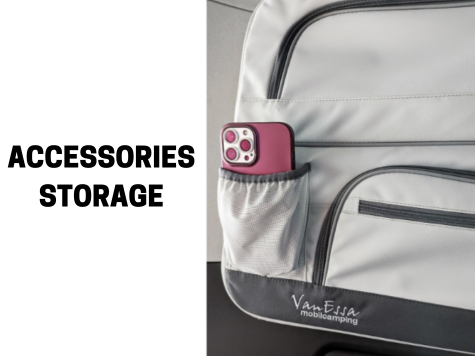 【取寄商品】 VANESSA リアウインドウ ストレージバッグ 「1個売り/ライトグレイ」 T6.1/T6/T5 カラベル カリフォルニアビーチ