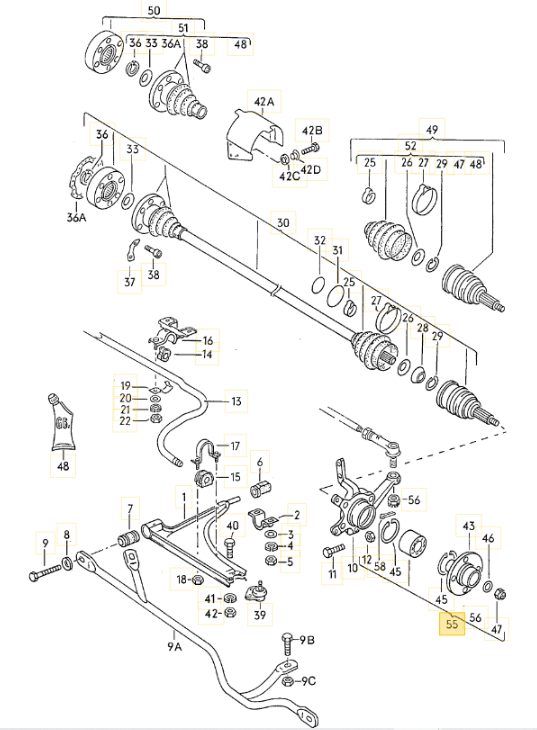 MEYLE フロントハブベアリングキット Golf Cabriolet