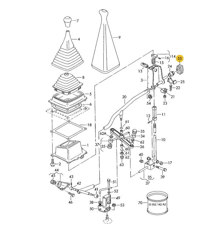 TOPMTシフトリンケージサポートリング T4 VANAGON(ヴァナゴン)（95～04年）