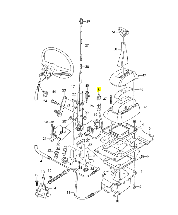 【純正品】 ATセレクトレバーバルブ（グリーン） T4 VANAGON(ヴァナゴン)（91～04年）