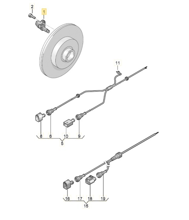 【純正品】 ABSスピードセンサー 「右/FR共通」 T5/T6/T6.1