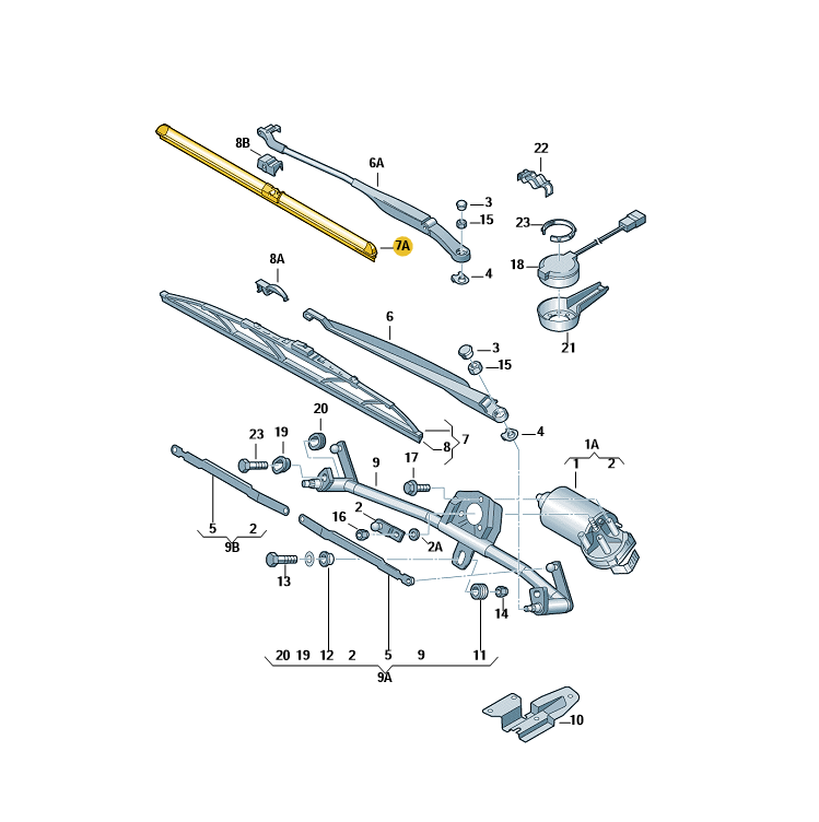 【純正品】 ワイパーブレード Passat(パサート)（01～05年）
