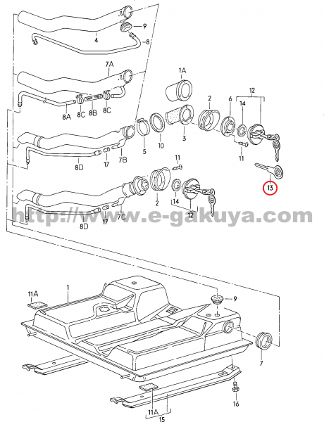 ブランクキー 「N」 T3 VANAGON(ヴァナゴン/バナゴン)(81年~91年)