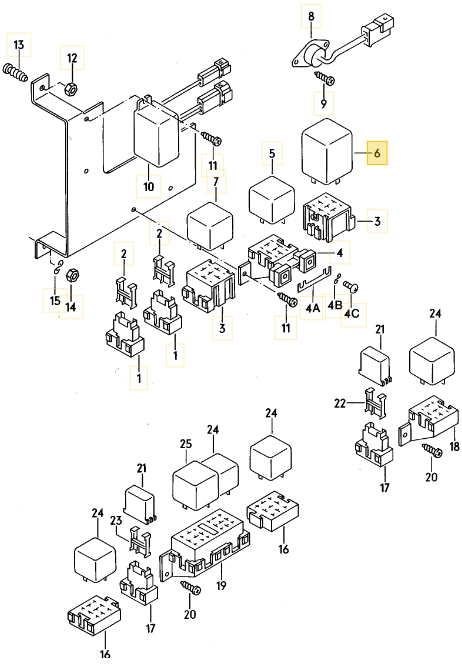 【純正品】 エアコンリレー 「13番」T3 VANAGON(ヴァナゴン)