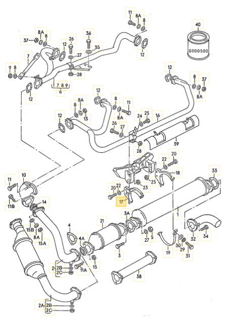 リアマフラーブラケット 「左側」 T3 VANAGON(ヴァナゴン)（86～92年）