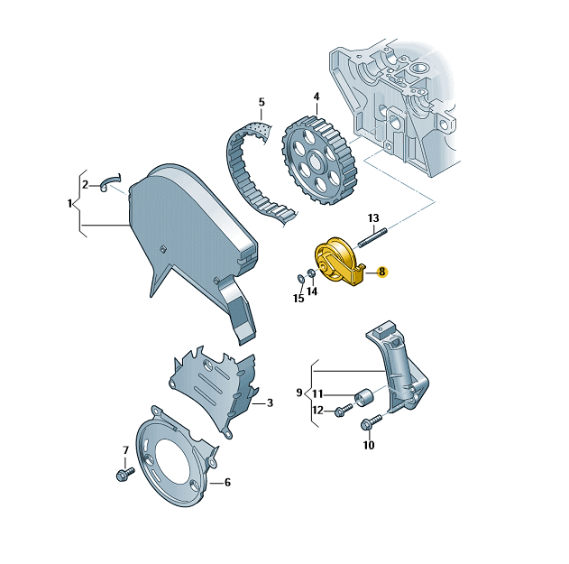 【訳あり】 【純正品】 タイミングベルトテンショナー Polo(9Nポロ)（05～10年）