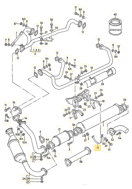 リアマフラーストラップ T3 VANAGON(ヴァナゴン)(85~92年)