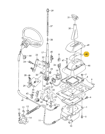 ATシフトガイドカバー T4 VANAGON(ヴァナゴン)（91～04年）