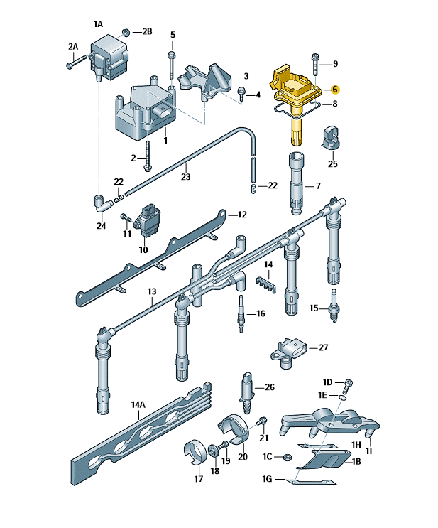 【訳あり品】【純正品】 イグニッションコイル Golf(03~06年)